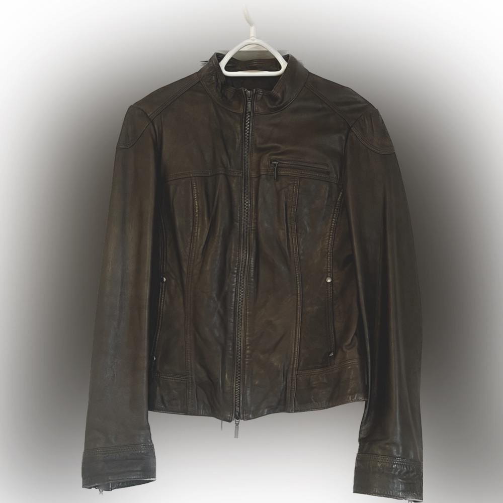 Esprit Brown Women's Leather Jacket